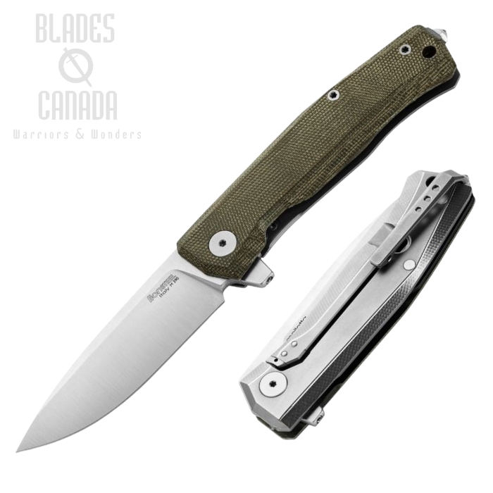Lion Steel Myto Flipper Framelock Knife, M390, Micarta/Titanium, MT01 CVG